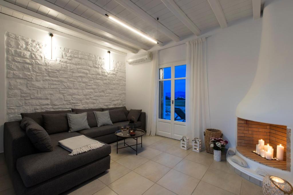 Posezení v ubytování IL SOGNO VILLAS Paros