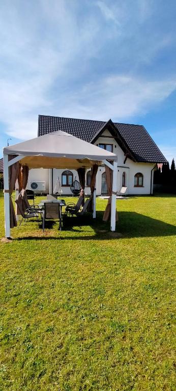 Vonkajšia záhrada v ubytovaní u Iwony na Kaszubach