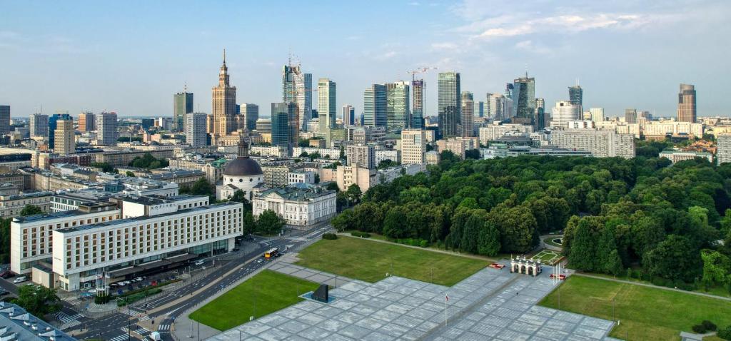 Výhľad na mesto Varšava alebo výhľad na mesto priamo z apartmánu
