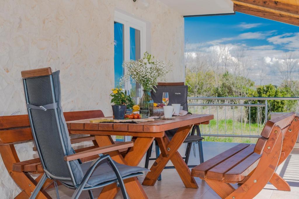 Balkón alebo terasa v ubytovaní Holiday House Paula