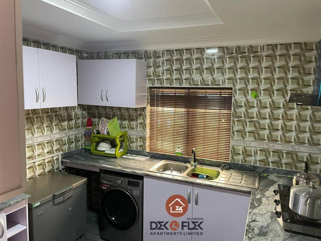 Kuchyň nebo kuchyňský kout v ubytování Dex & Flex Apartments