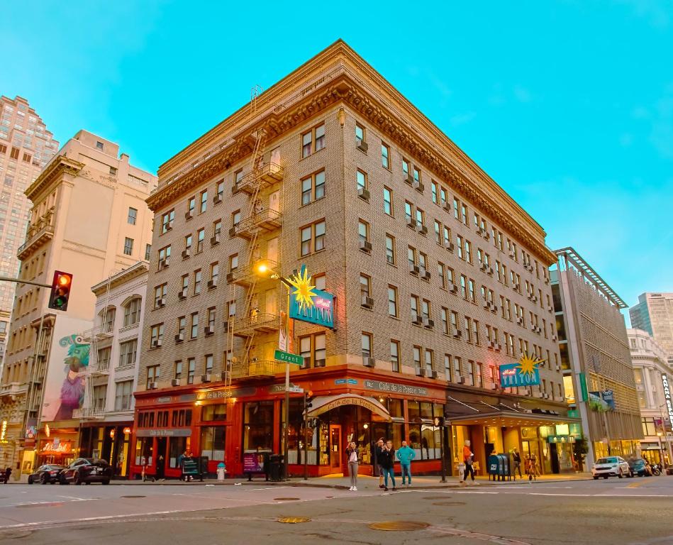 a building on the corner of a city street at Hotel Triton in San Francisco