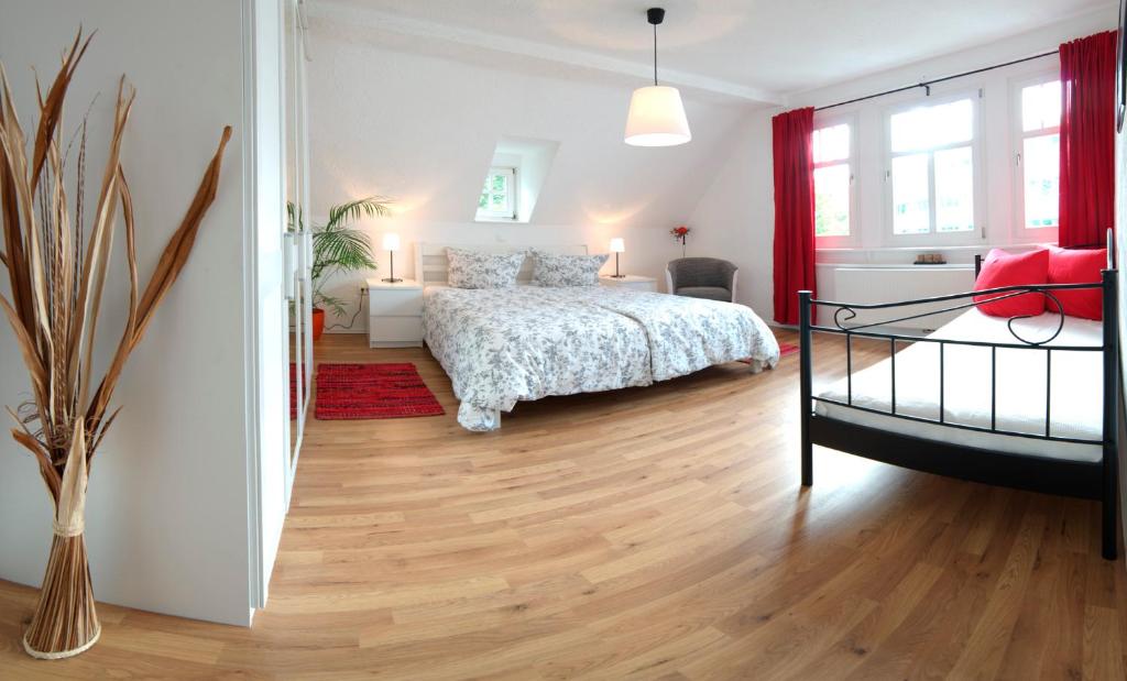 Postel nebo postele na pokoji v ubytování Appartement Stadtpartie