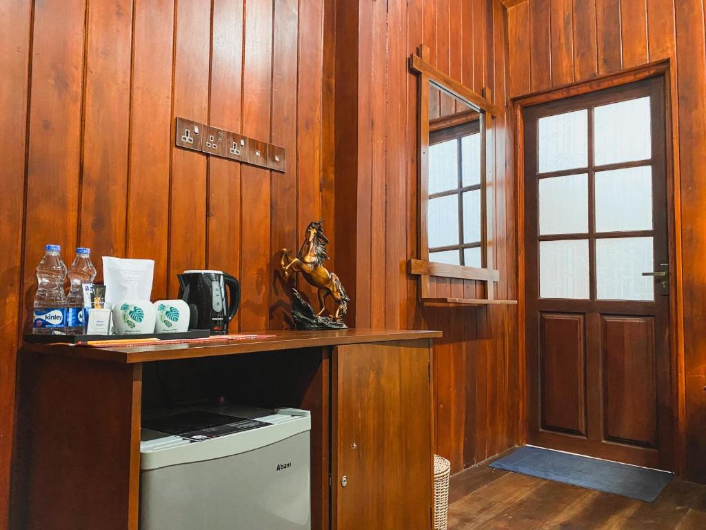 Kuchyň nebo kuchyňský kout v ubytování Hotel Levon Ella