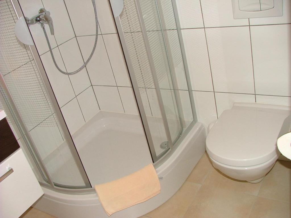 Koupelna v ubytování Hotel Thule