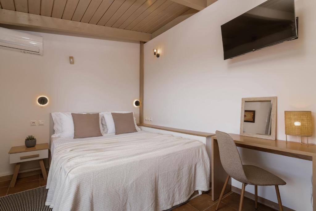 Postel nebo postele na pokoji v ubytování Orizontas Loft with Panoramic View