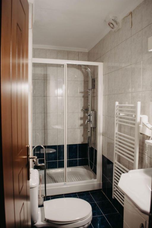 Kúpeľňa v ubytovaní Obrava Guesthouse Kotroni Trikalon
