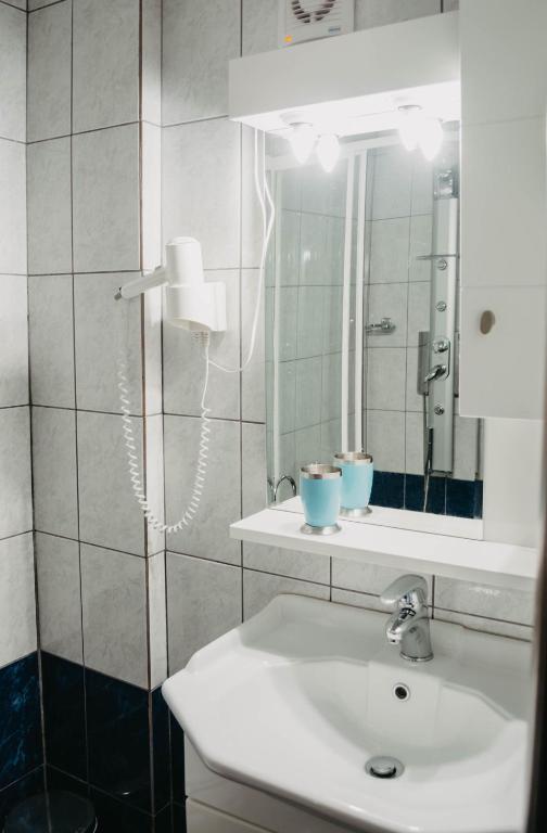 Kúpeľňa v ubytovaní Obrava Guesthouse Kotroni Trikalon
