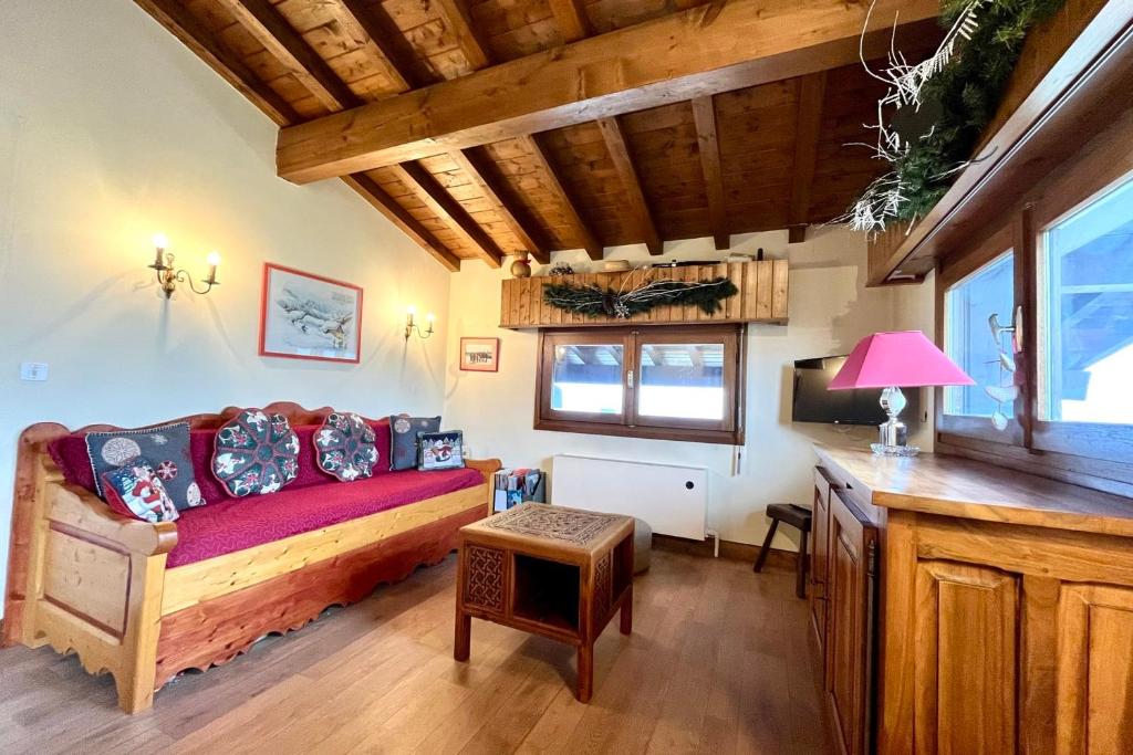 Posedenie v ubytovaní Nice and bright apartment in Combloux