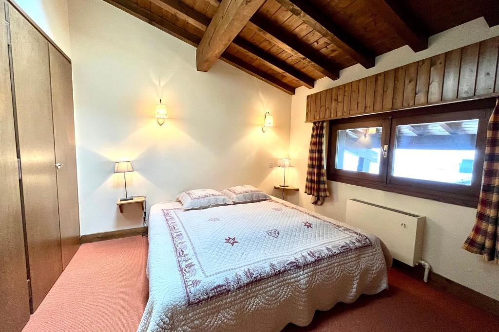 Posteľ alebo postele v izbe v ubytovaní Nice and bright apartment in Combloux