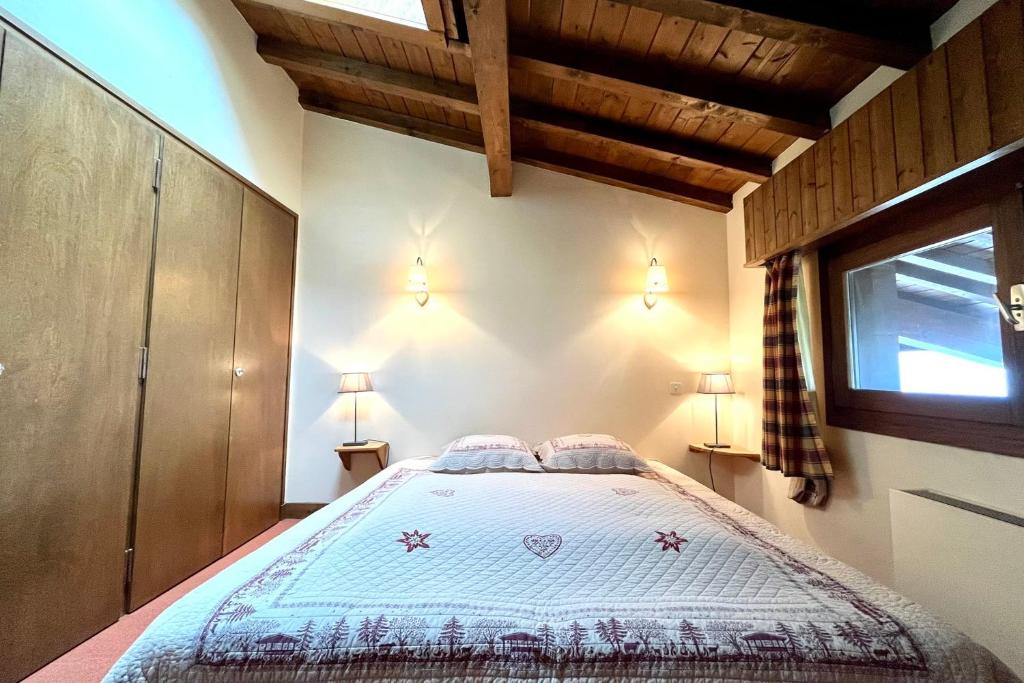 Posteľ alebo postele v izbe v ubytovaní Nice and bright apartment in Combloux
