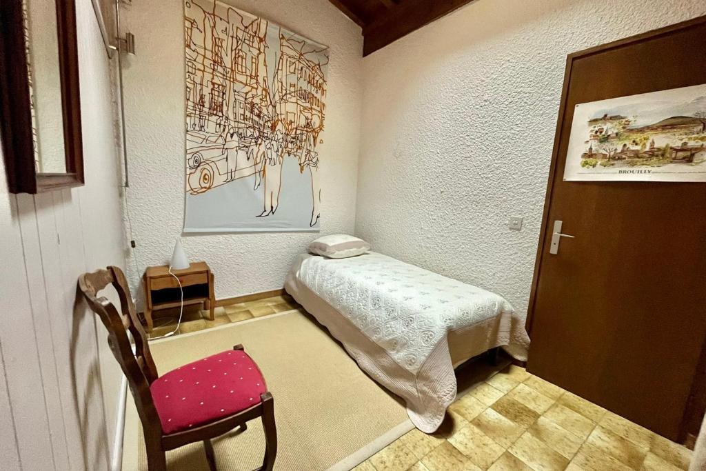 Posteľ alebo postele v izbe v ubytovaní Nice and bright apartment in Combloux