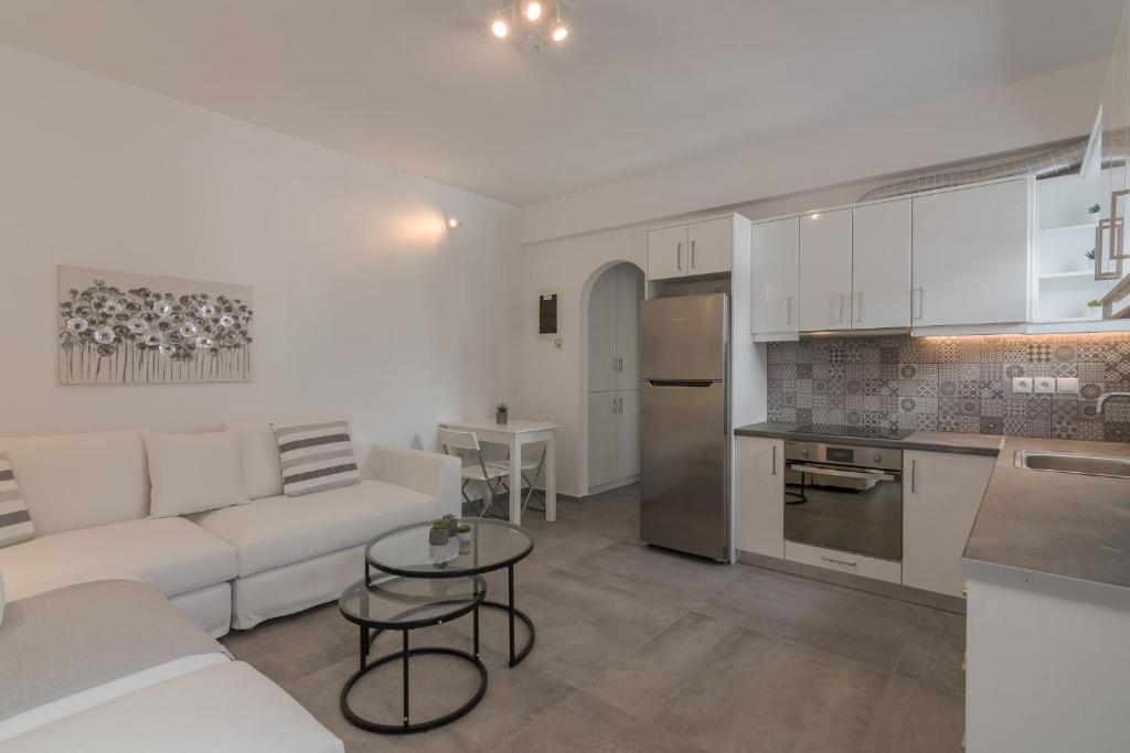 Kuchyň nebo kuchyňský kout v ubytování Marvelous One Bedroom House In Paros