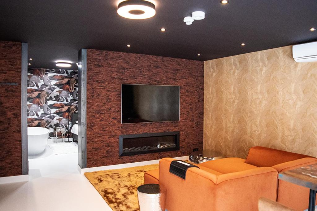 TV a/nebo společenská místnost v ubytování "DE BANK" - Hotel Apartments