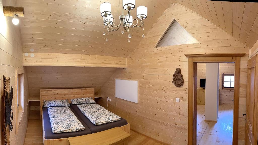 Postel nebo postele na pokoji v ubytování Siegel Almhütte