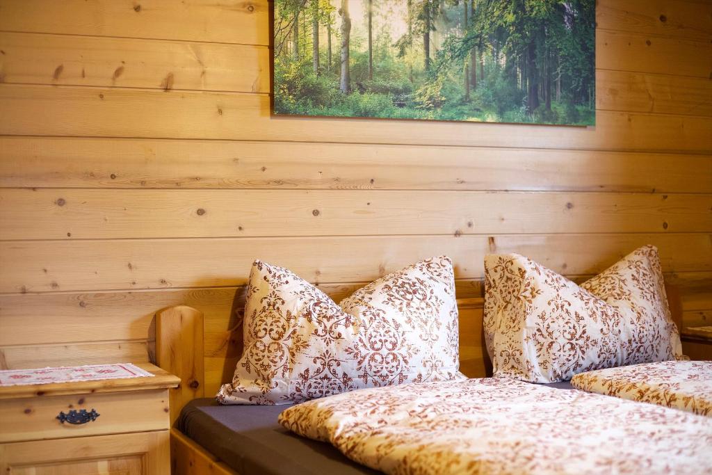 Postel nebo postele na pokoji v ubytování Siegel Almhütte