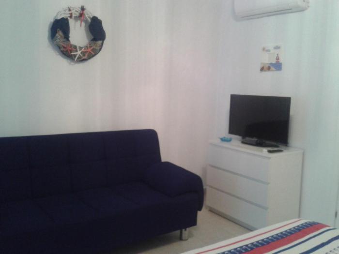 Televízia a/alebo spoločenská miestnosť v ubytovaní Rudi Studios