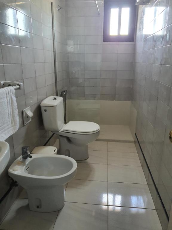 Koupelna v ubytování Hostal Carlos III