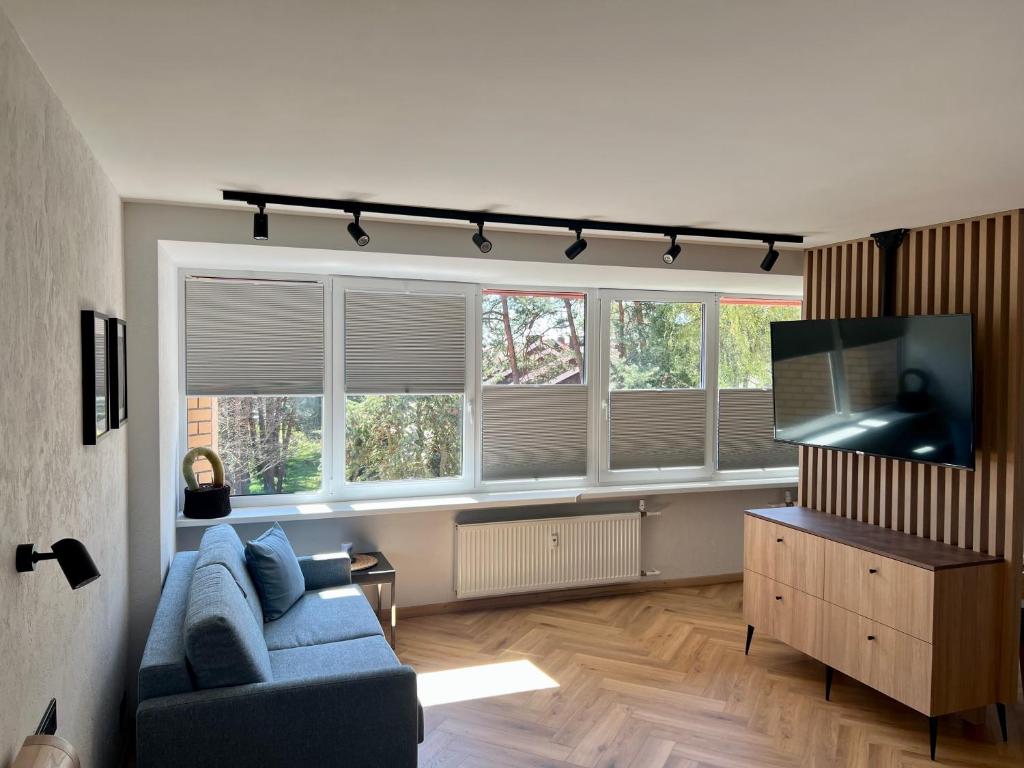 Μια τηλεόραση ή/και κέντρο ψυχαγωγίας στο Apartamentai KOPOS Nidoje