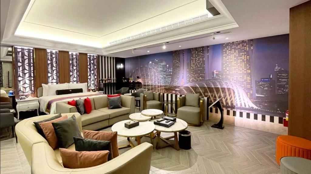 Posezení v ubytování H Motel璽悅國際精品旅館