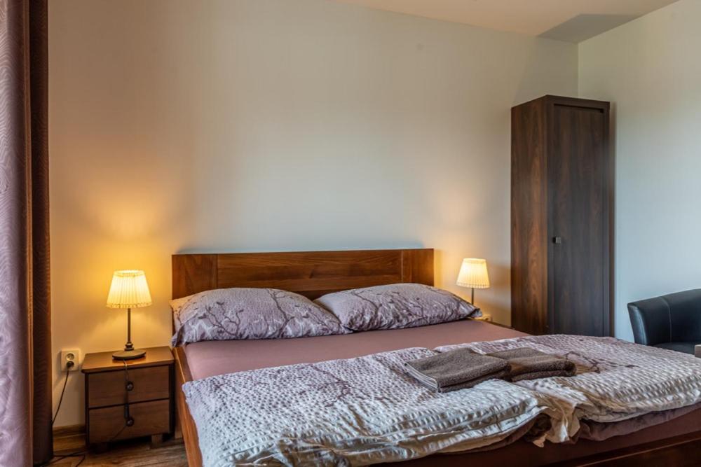 Postel nebo postele na pokoji v ubytování Penzion U Raka