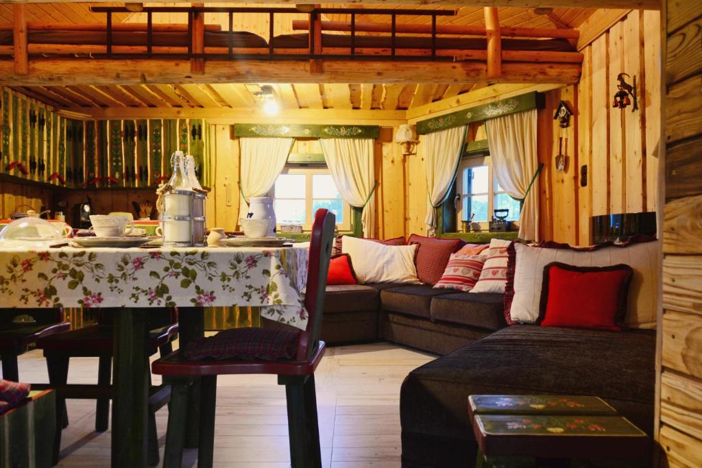 Posezení v ubytování Timian Chalet