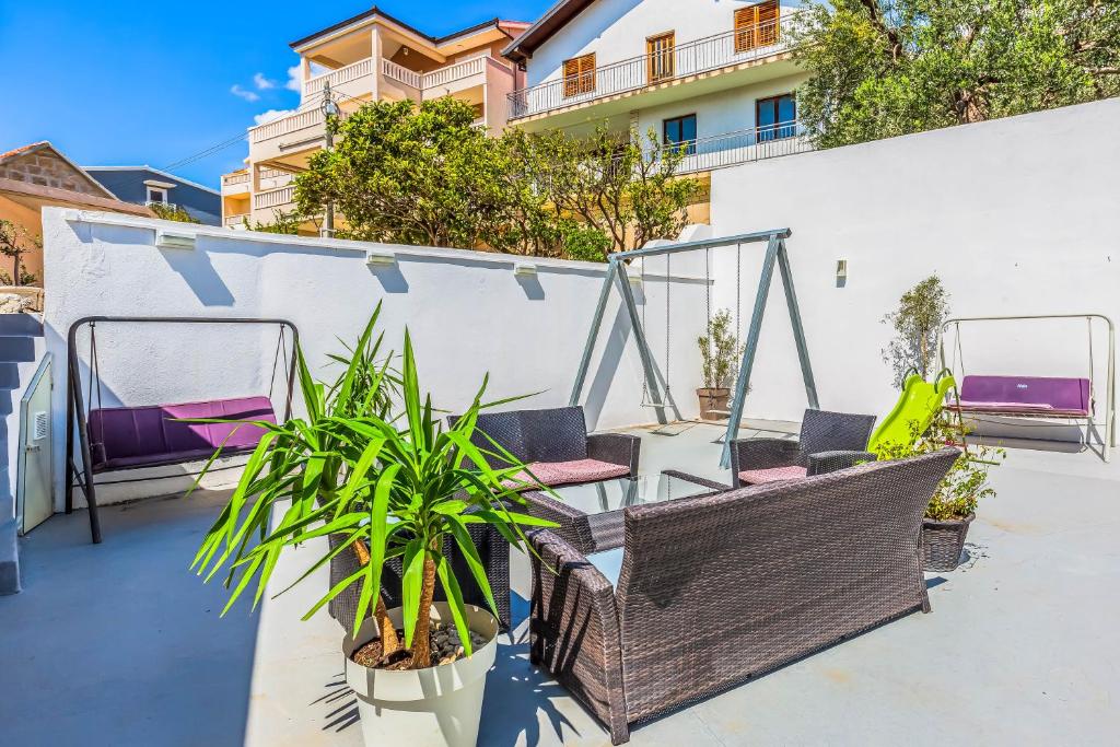 Balkón alebo terasa v ubytovaní Beach Apartments Croatia