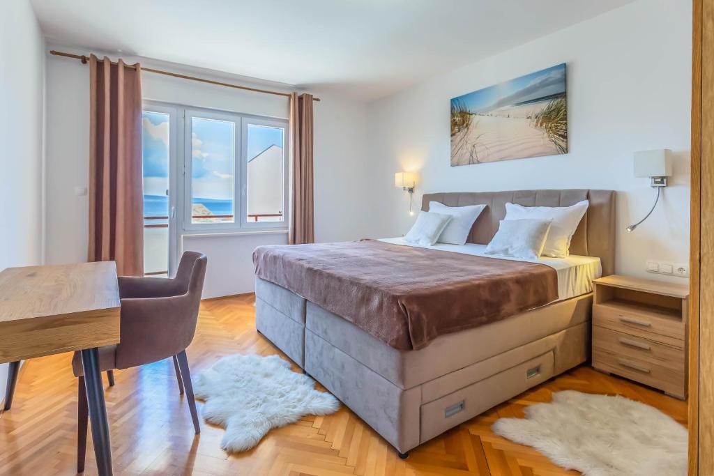 Posteľ alebo postele v izbe v ubytovaní Beach Apartments Croatia