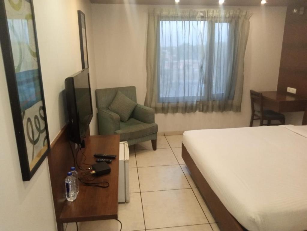 TV a/nebo společenská místnost v ubytování Hotel Kanan