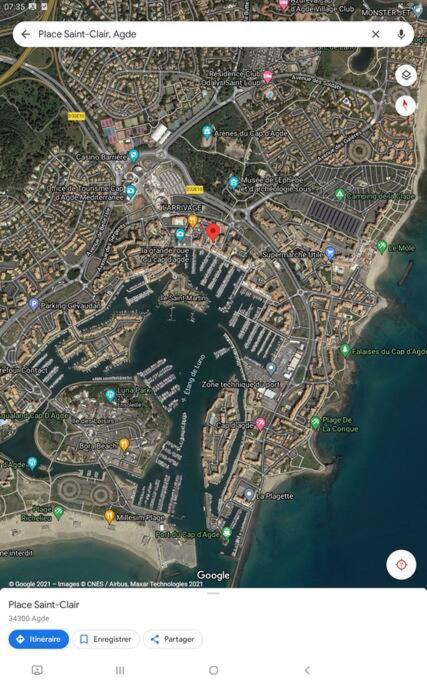 Výhľad na mesto Cap d'Agde alebo výhľad na mesto priamo z apartmánu