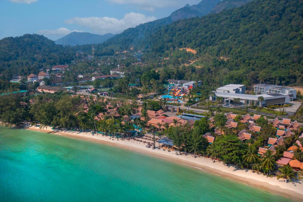 an aerial view of a resort on the beach at Koh Chang Paradise Resort & Spa in Ko Chang
