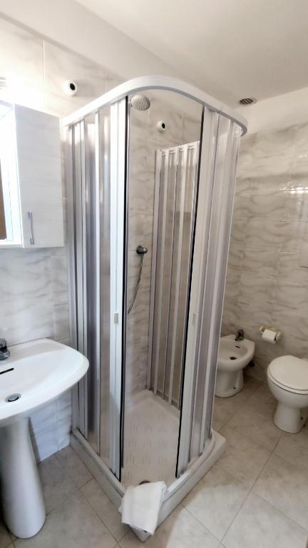 Koupelna v ubytování Hotel Golfo Azzurro