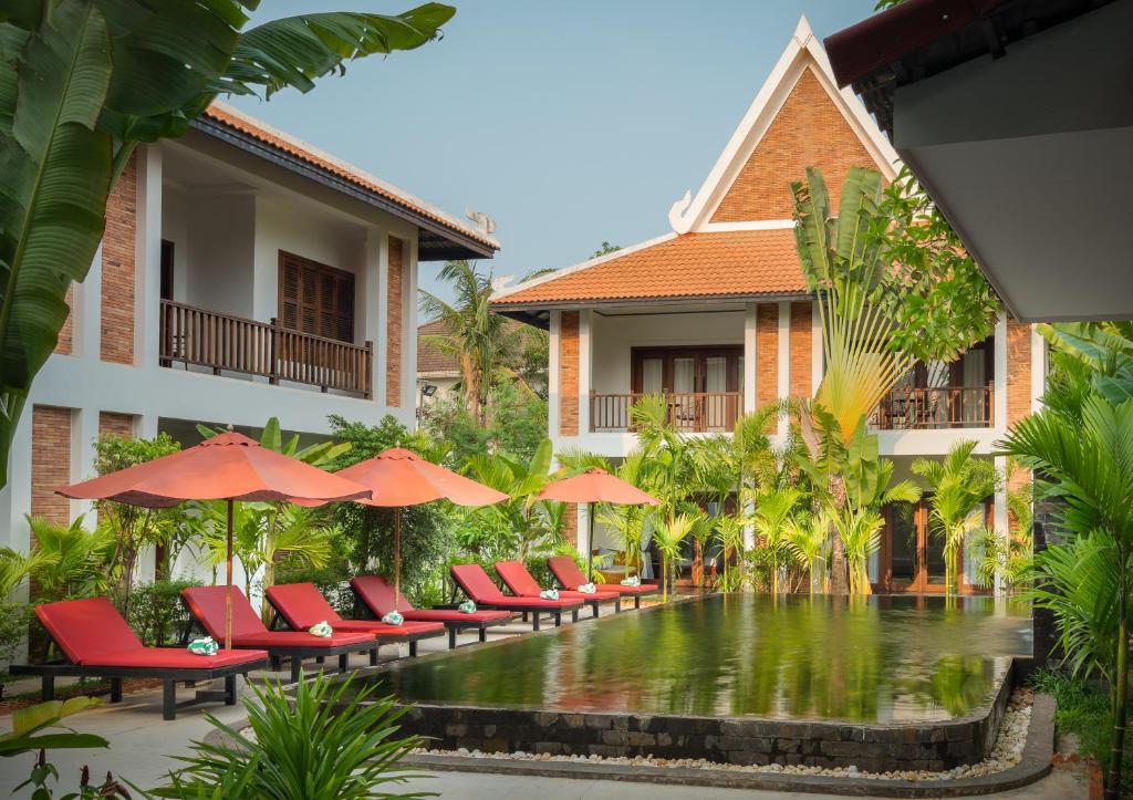 Zahrada ubytování Bopha Watbo Residence