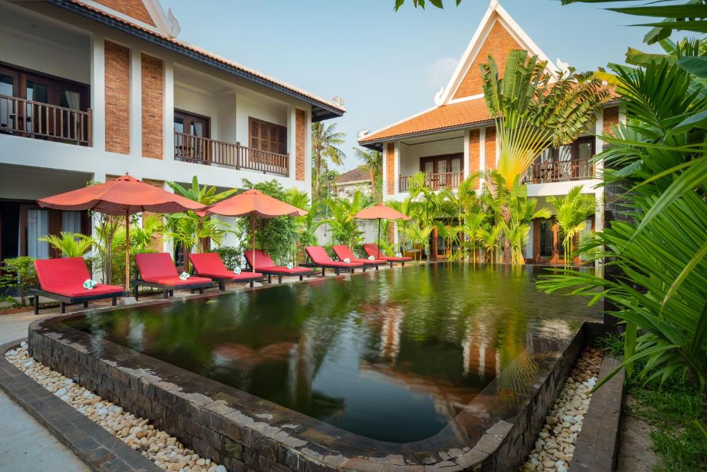 Zahrada ubytování Bopha Watbo Residence