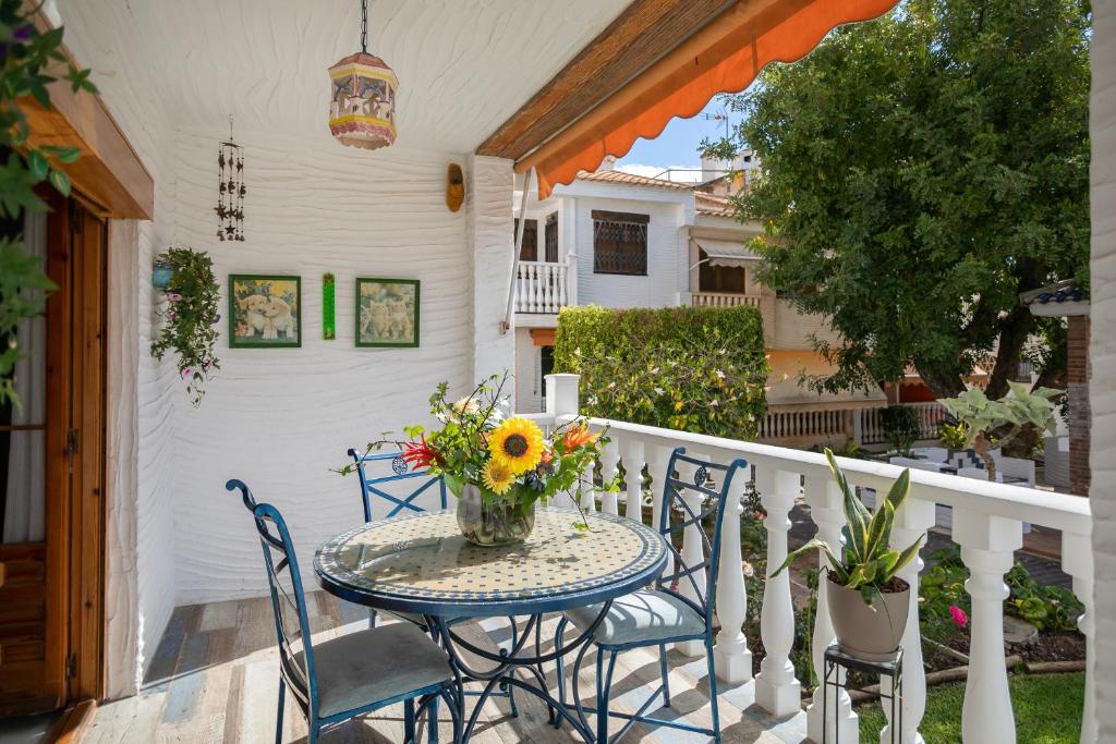 Zahrada ubytování Casa Pista