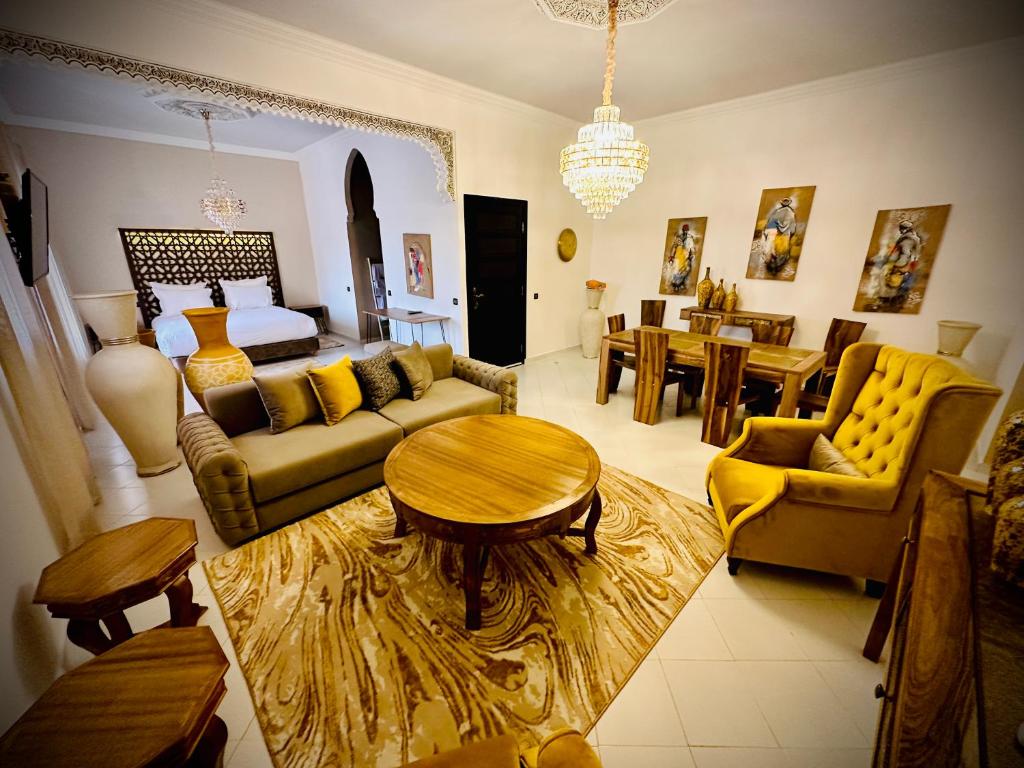 Posezení v ubytování Riad Soir De Marrakech