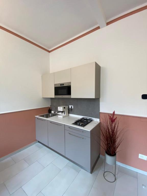 Kuchyňa alebo kuchynka v ubytovaní Blom apartments