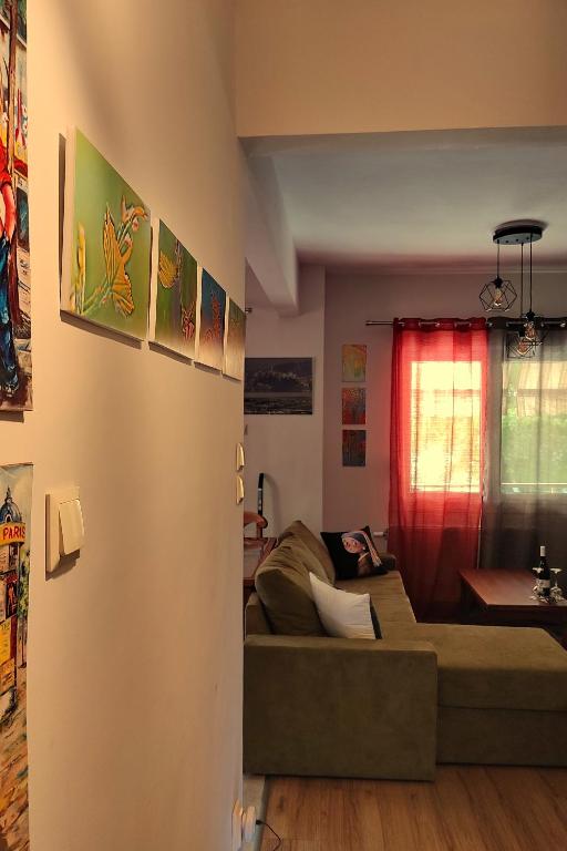 Posezení v ubytování Kasoni Home , Απόλυτα κεντρικό διαμέρισμα μπροστά στη λίμνη