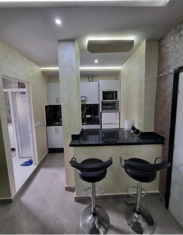Kuchyň nebo kuchyňský kout v ubytování Comforts apartments 1