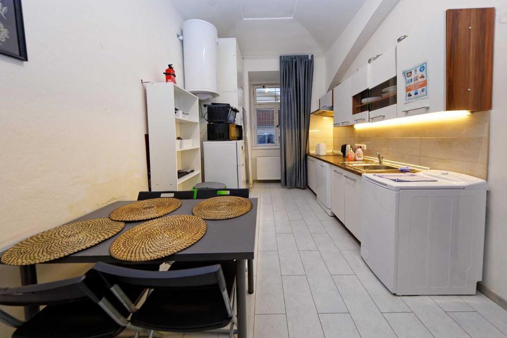 Kuchyň nebo kuchyňský kout v ubytování Apartment Americká 8