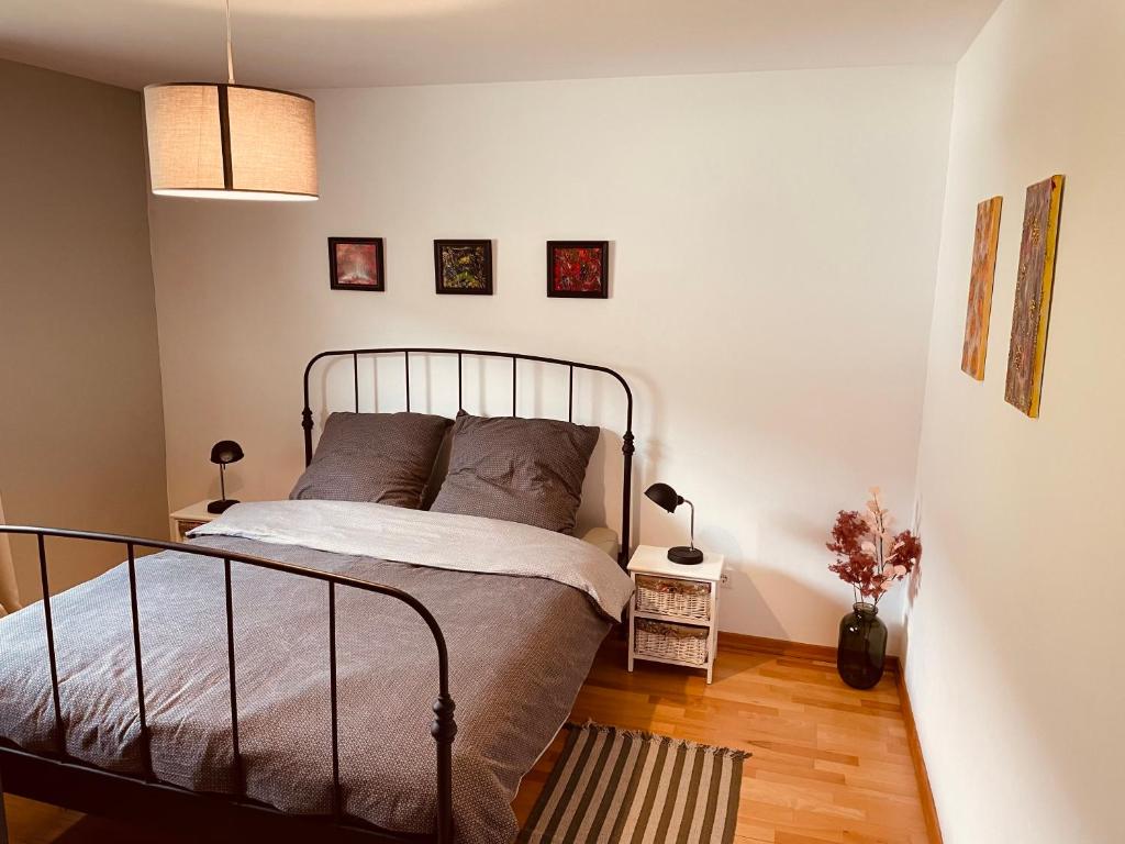 Postel nebo postele na pokoji v ubytování Haus Lana