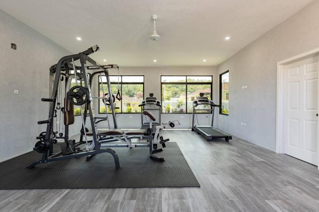 Fitness centrum a/nebo fitness zařízení v ubytování Sun Shine Luxury Villas 2 bedroom Pool & Gym Ocho Rios St Ann
