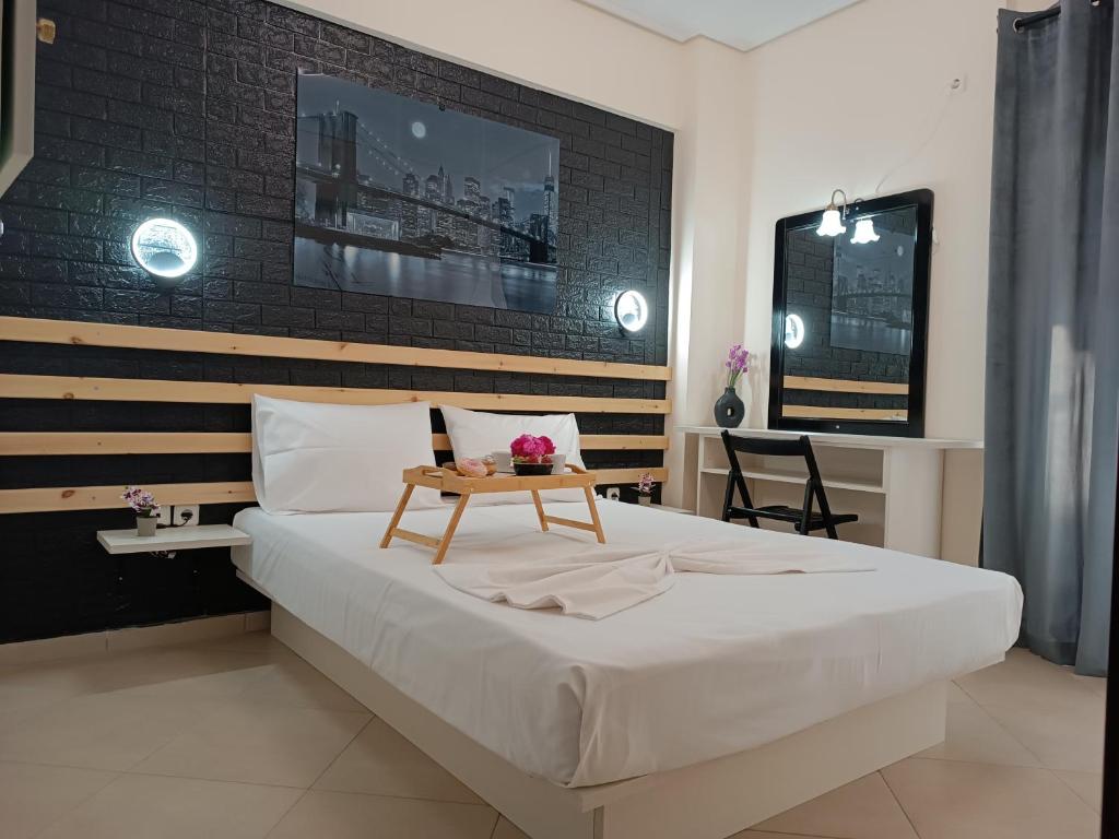 Postel nebo postele na pokoji v ubytování Local Paradise Xilokastro