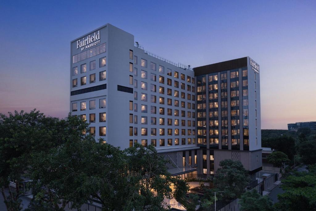 a rendering of the edmonton hotel planned for completion at Fairfield by Marriott Mumbai International Airport in Mumbai