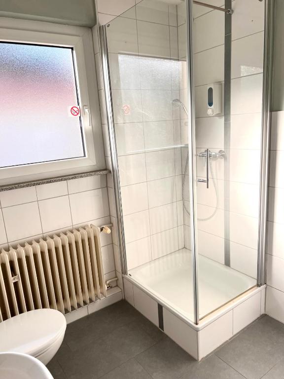 Koupelna v ubytování Burghotel Lörrach
