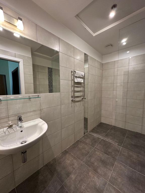 Koupelna v ubytování Riga Unimars Hotel