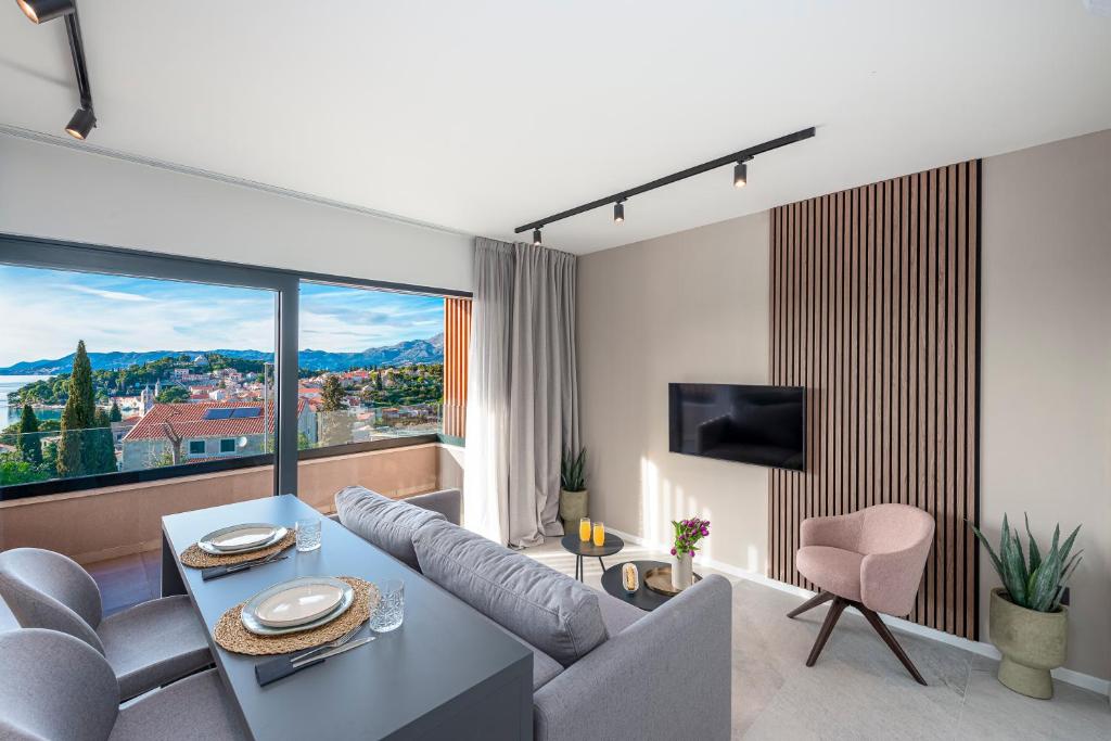 Телевизор и/или развлекательный центр в "Villa AnMari" The Cavtat View Residence