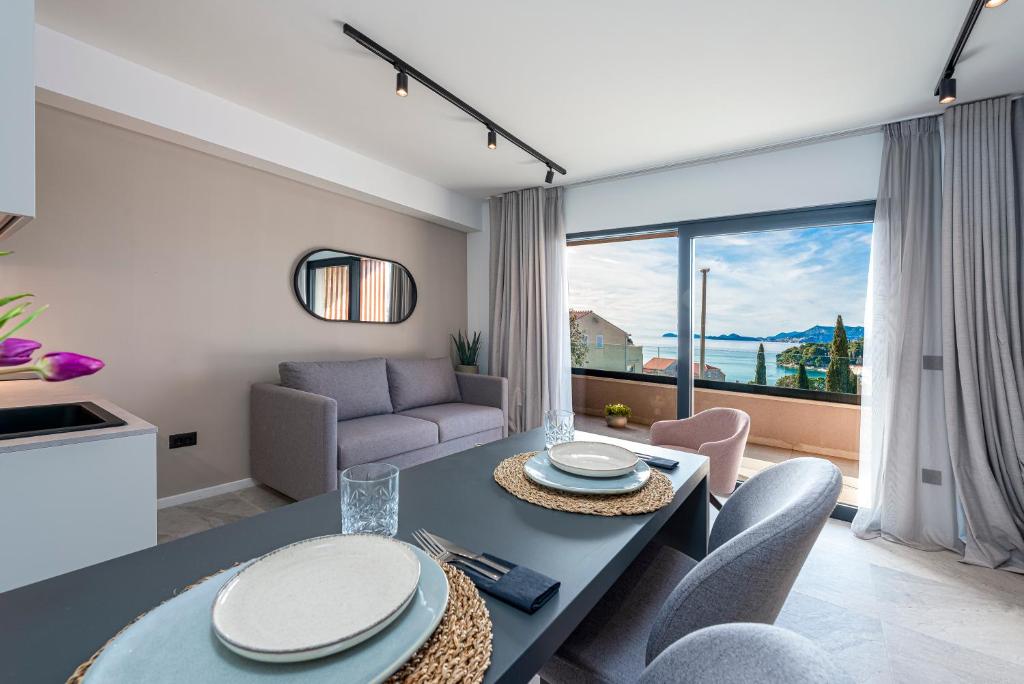 Гостиная зона в "Villa AnMari" The Cavtat View Residence