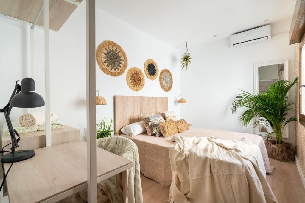 Posteľ alebo postele v izbe v ubytovaní BF Rooms Carboneras