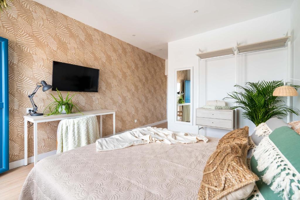 Posteľ alebo postele v izbe v ubytovaní BF Rooms Carboneras